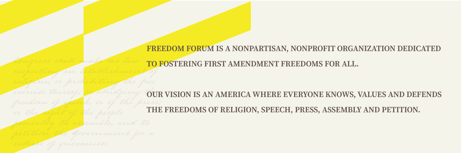 Freedom Forum's banner