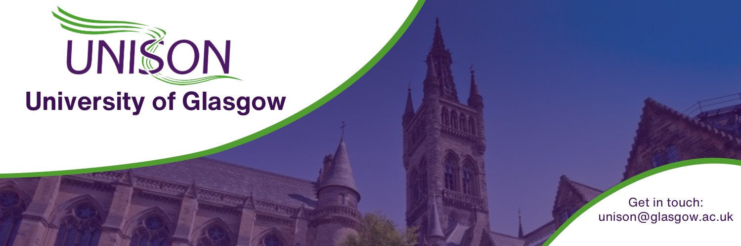 UNISON Glasgow Uni / unison-uofg.bsky.social banner