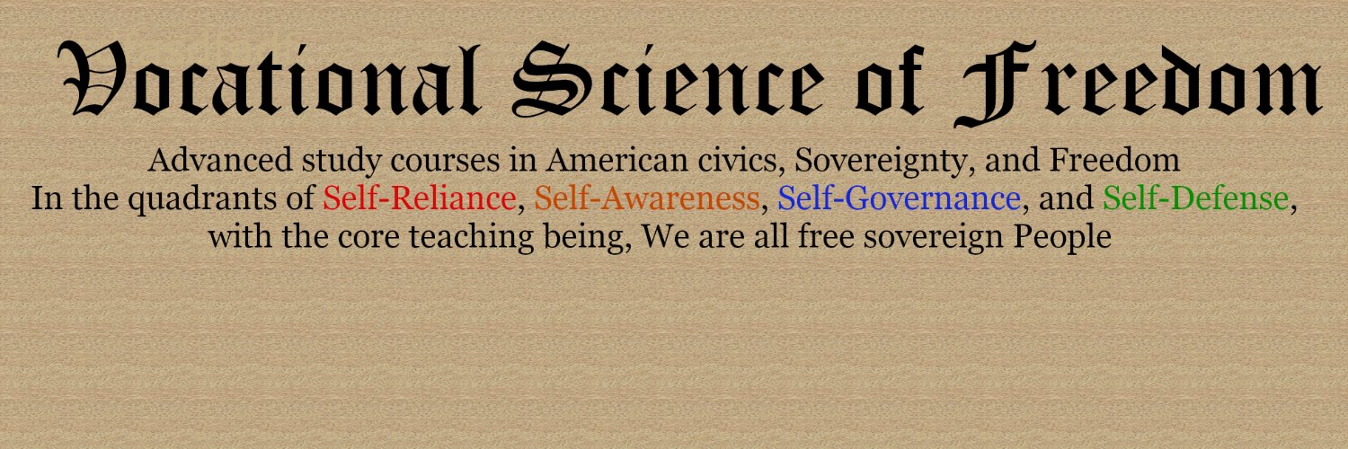 Vocational Science of Freedom banner