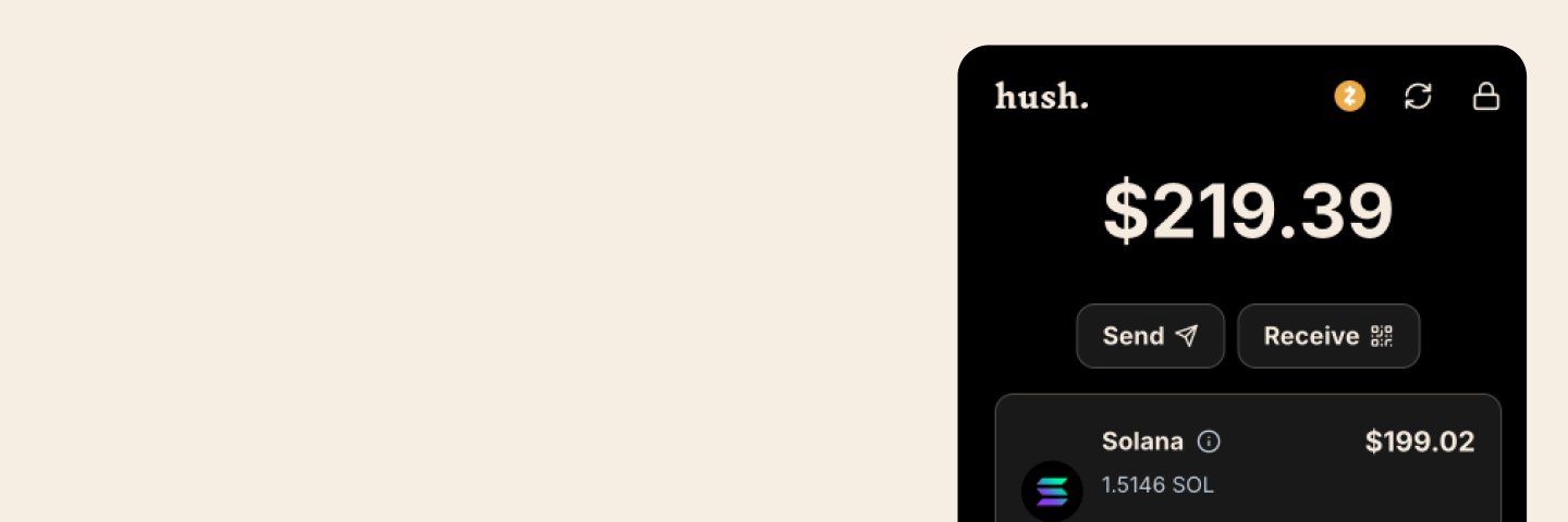 Hush banner