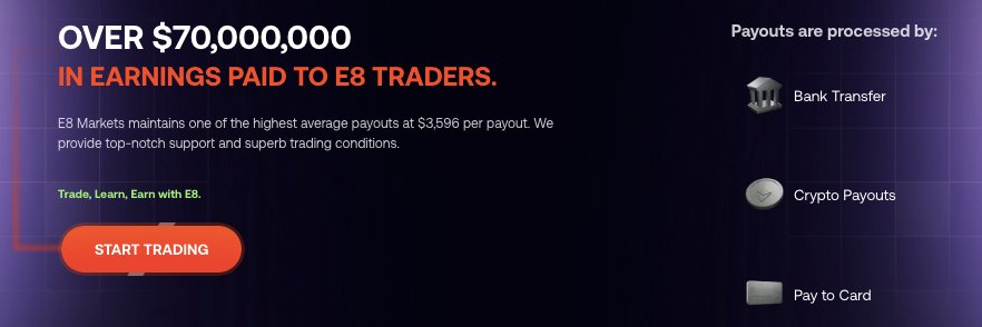 E8 Payouts banner