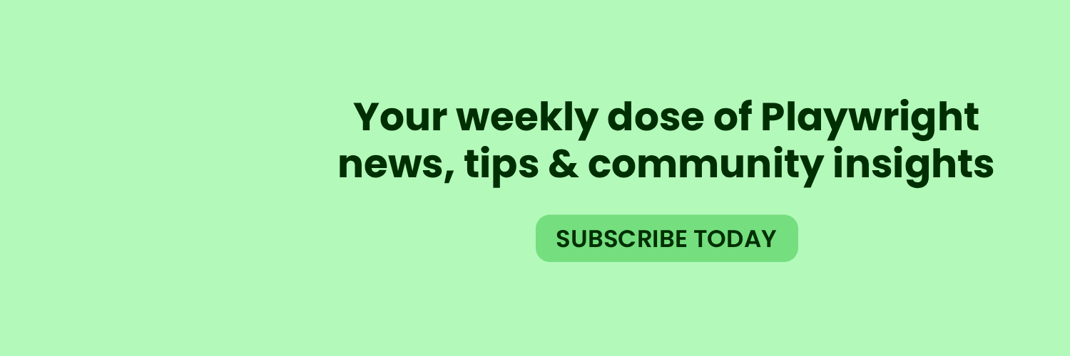 Playwright Weekly banner