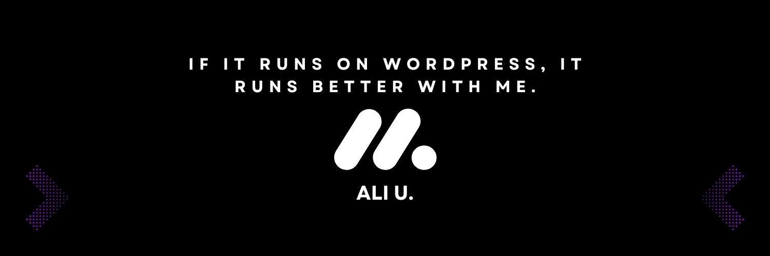 Ali U. | Wordpress Expert banner