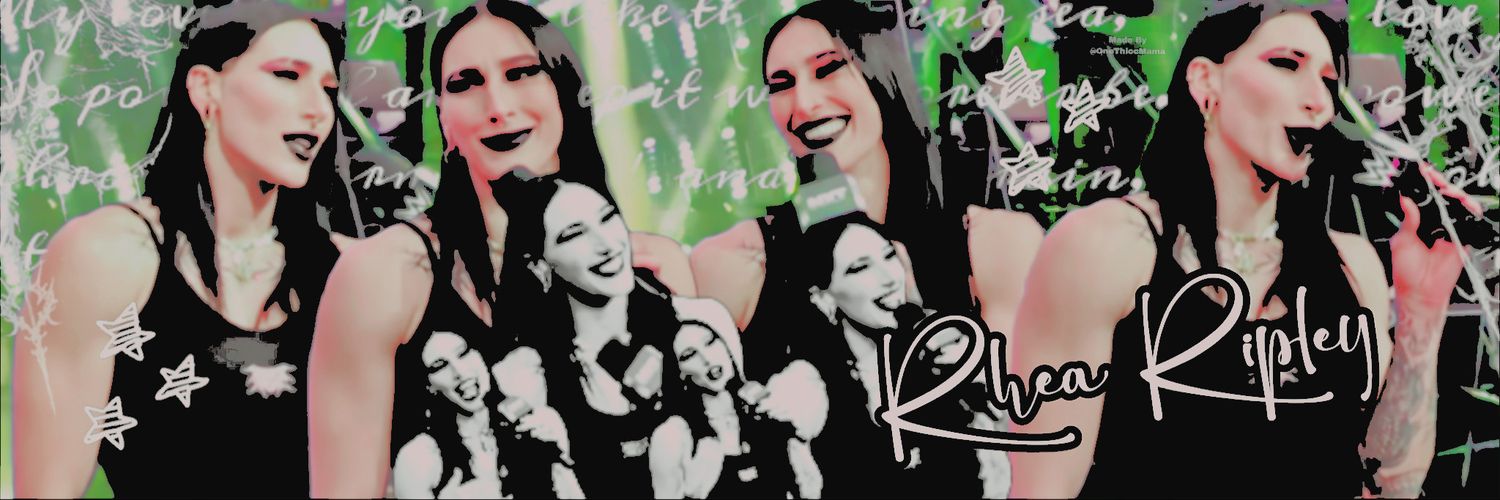 rhea. | parody. banner