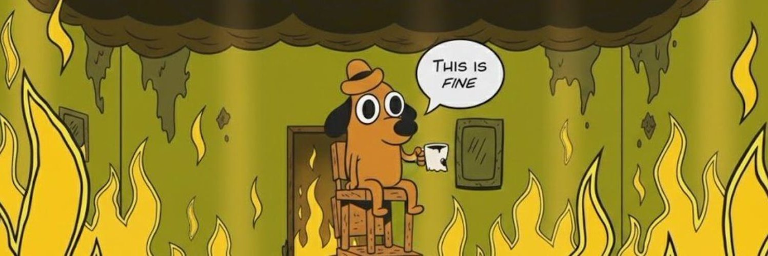 This is fine banner