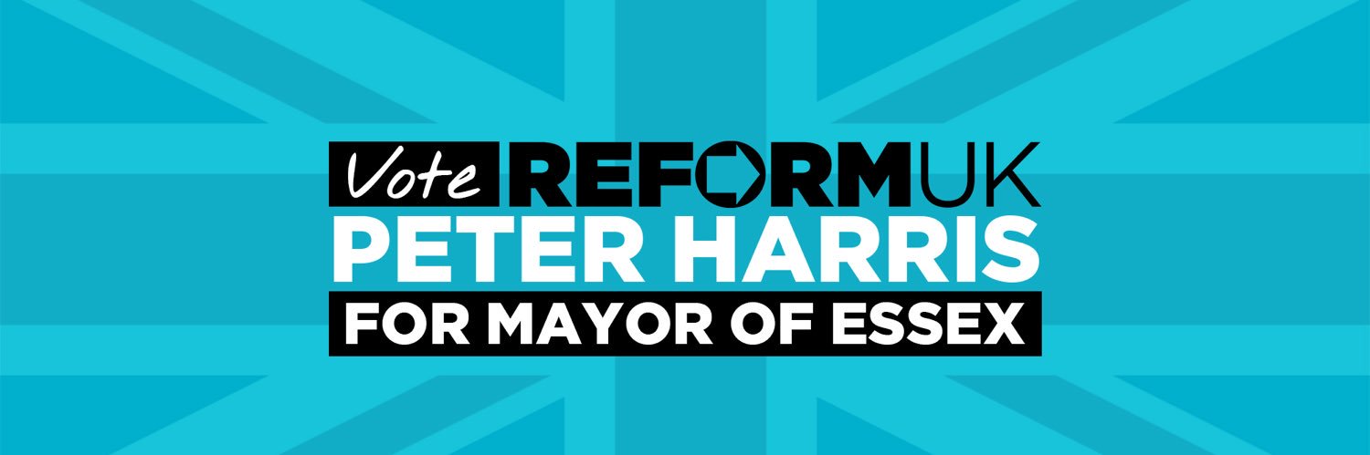 Cllr Peter Harris for Mayor of Essex banner
