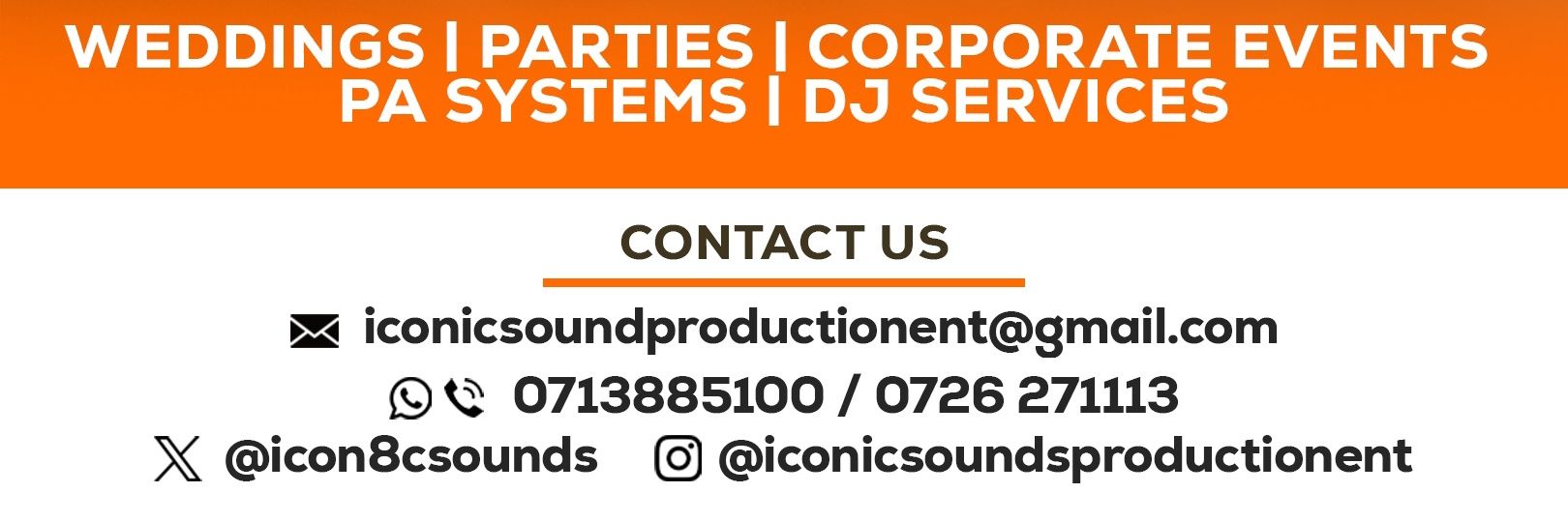 Iconic sound production entertainment banner