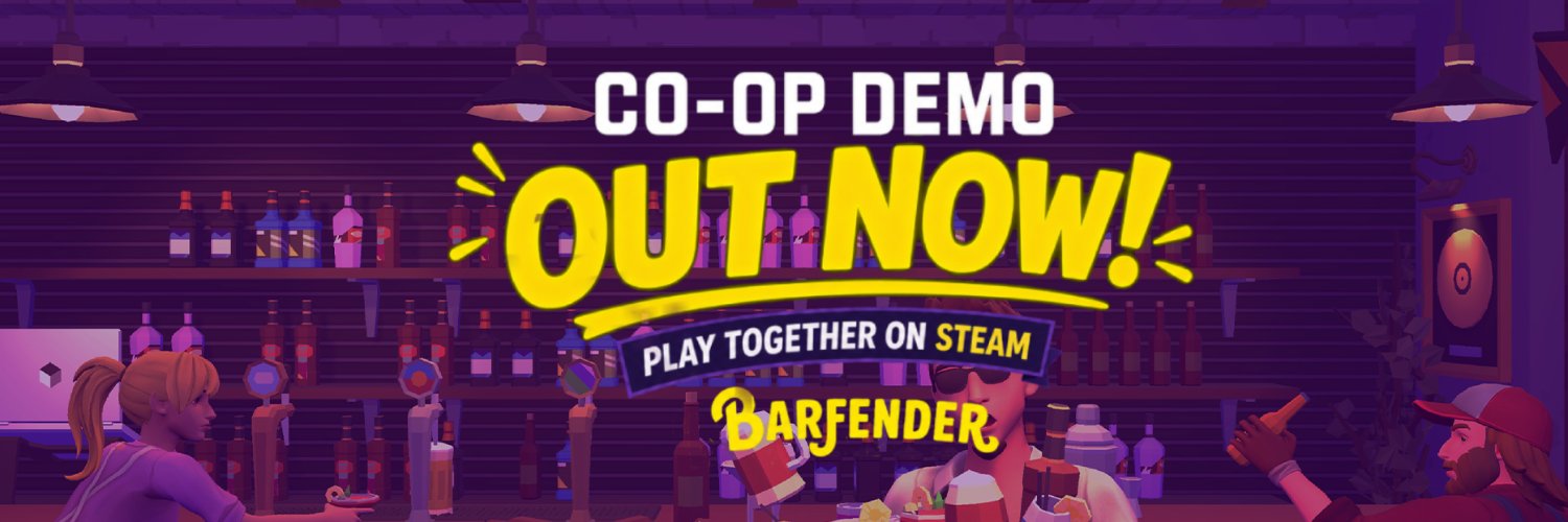 Barfender 🍻 Wishlist on Steam banner