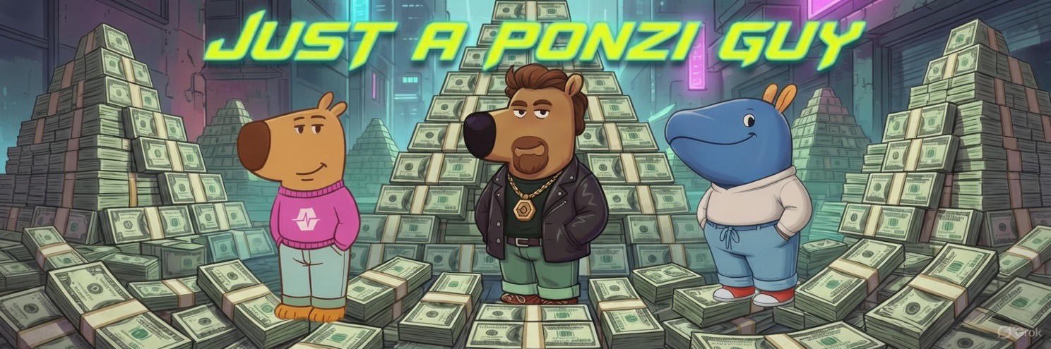 Just a Ponzi Guy banner