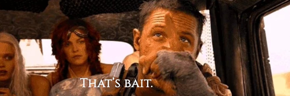 This is bait. banner