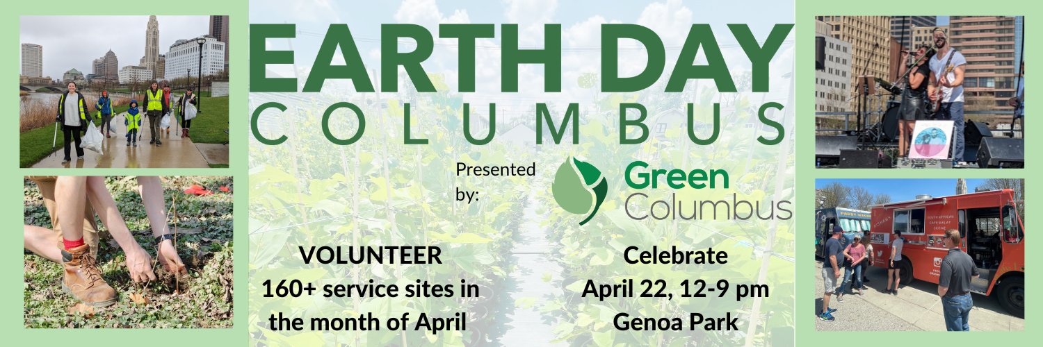 Green Columbus banner