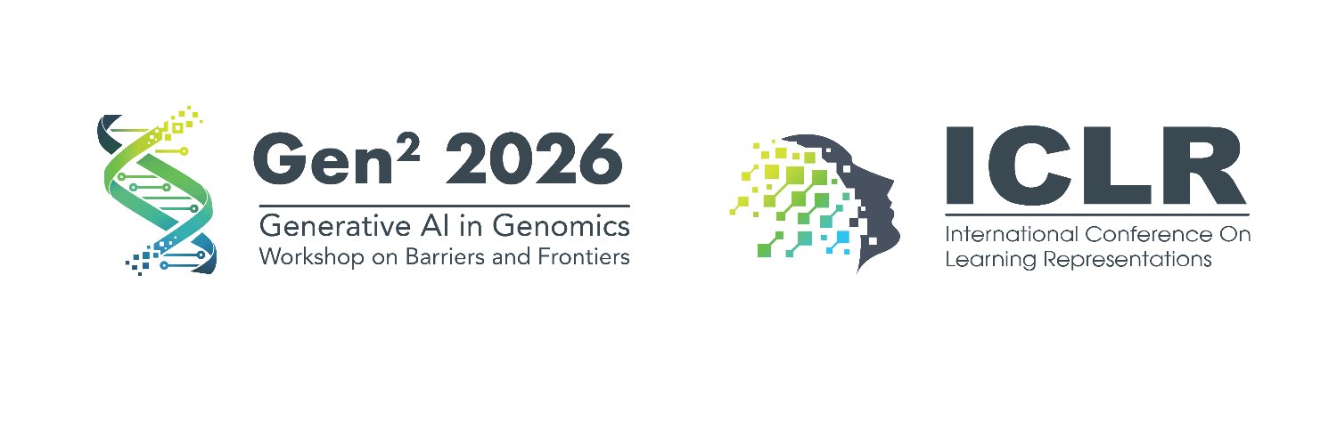 GenAI in Genomics (Gen²) Workshop @ ICLR 2026 banner
