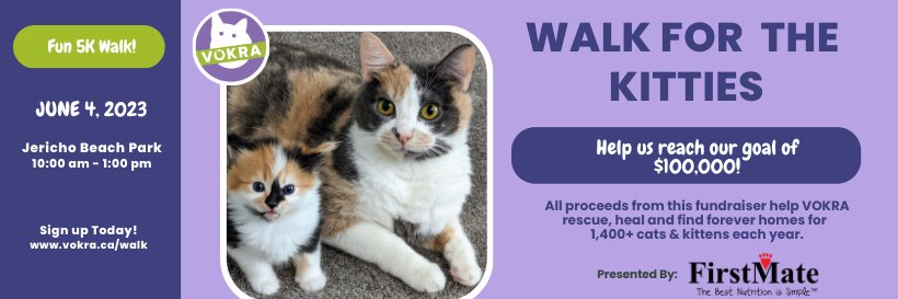 VOKRA - Vancouver Orphan Kitten Rescue Association banner