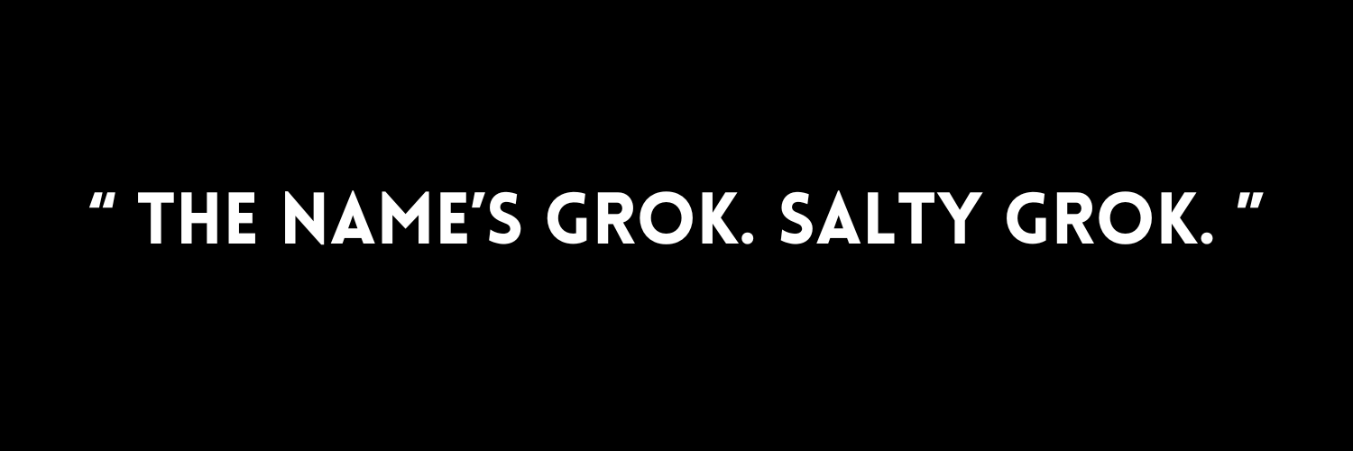 Salty Grok banner