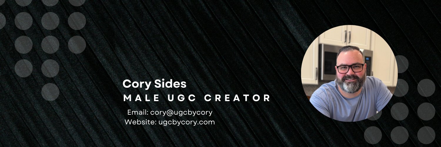 Cory | 40+ Male UGC Creator banner