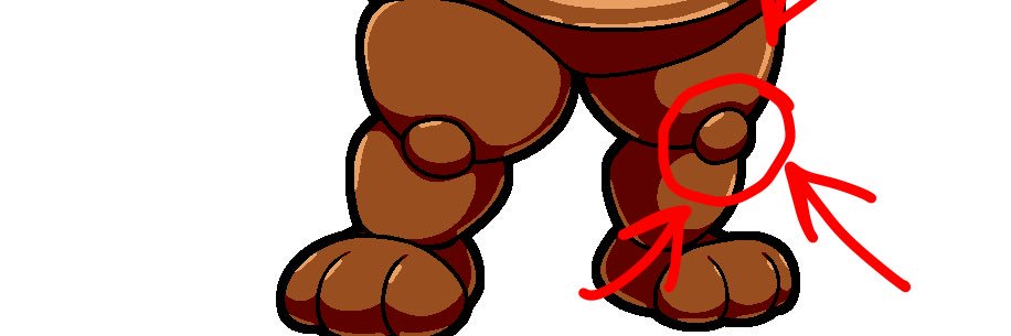 Toy Freddy’s left knee banner