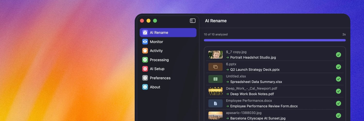 Zush: AI File Renamer banner