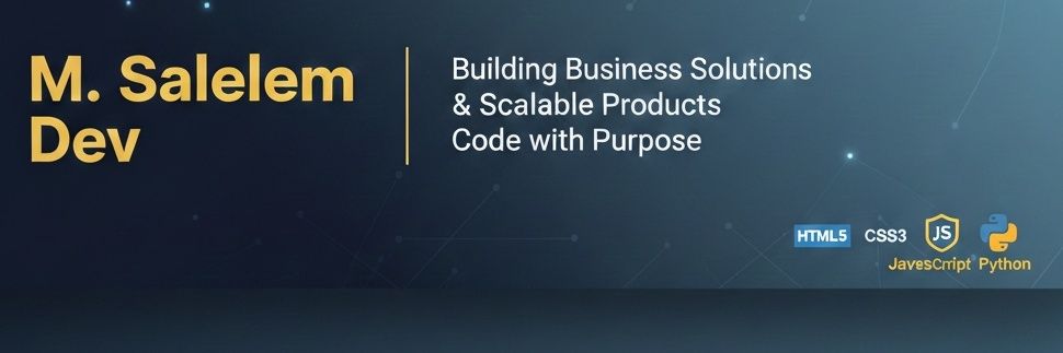 Muhammad Saleem Developer banner