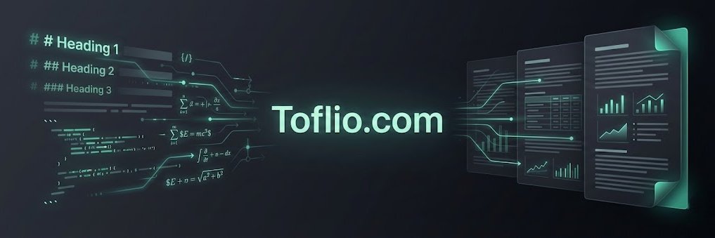 Toflio.com banner