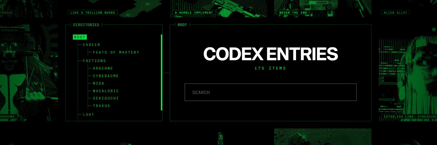 Marathon Codex Entries banner