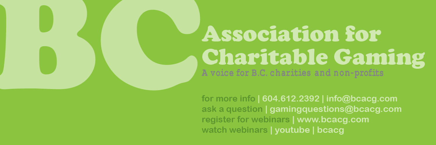 BC Association for Charitable Gaming banner