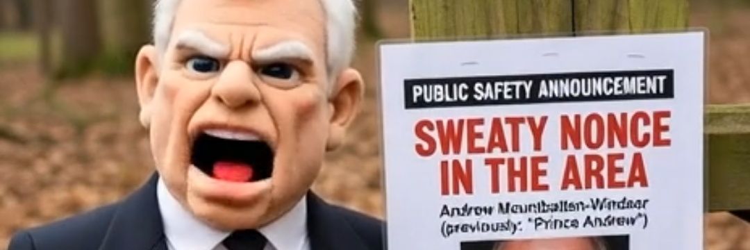 Political puppets banner