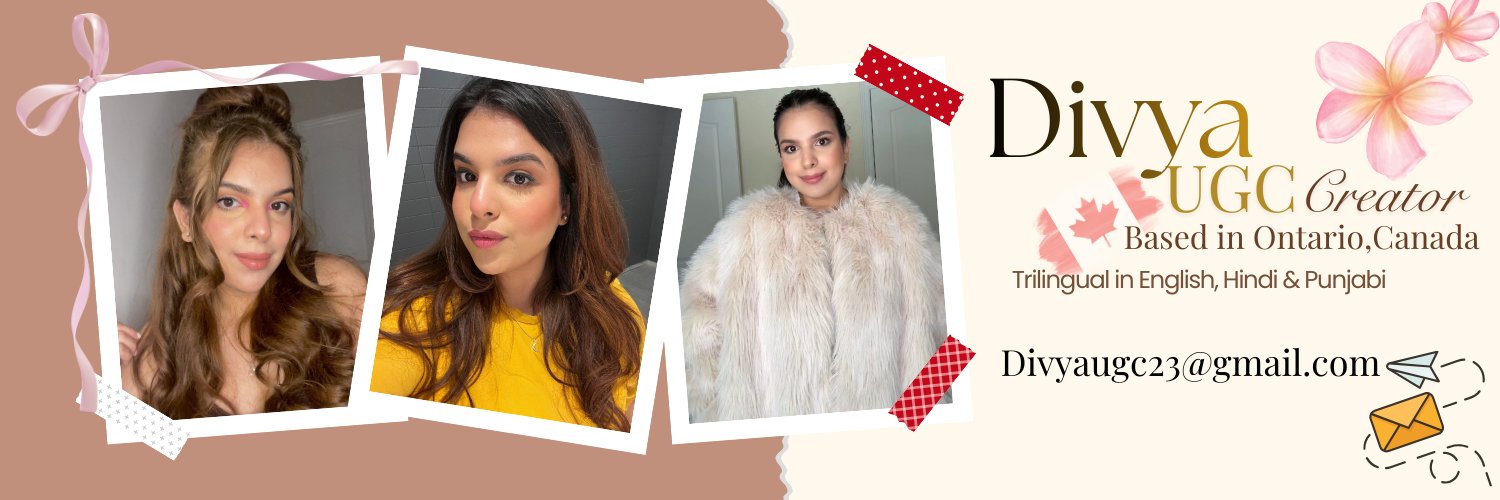 Divya Ugc Creator 🇨🇦🍁 banner