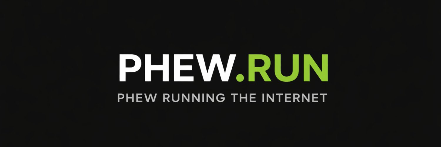 PHEW RUN banner