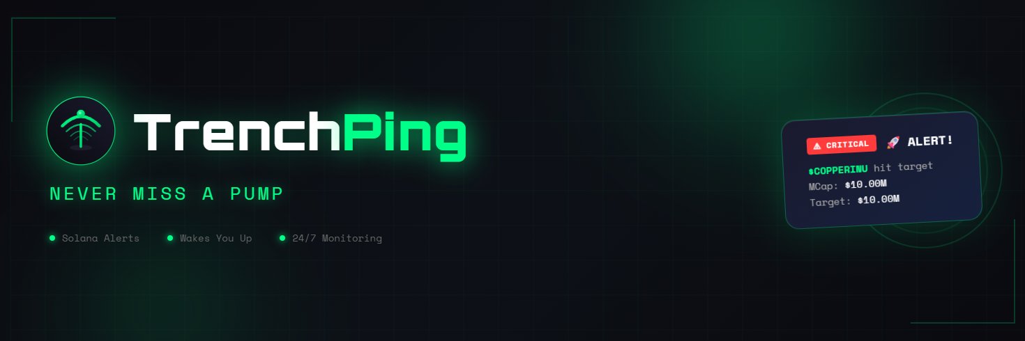 TrenchPing.io banner