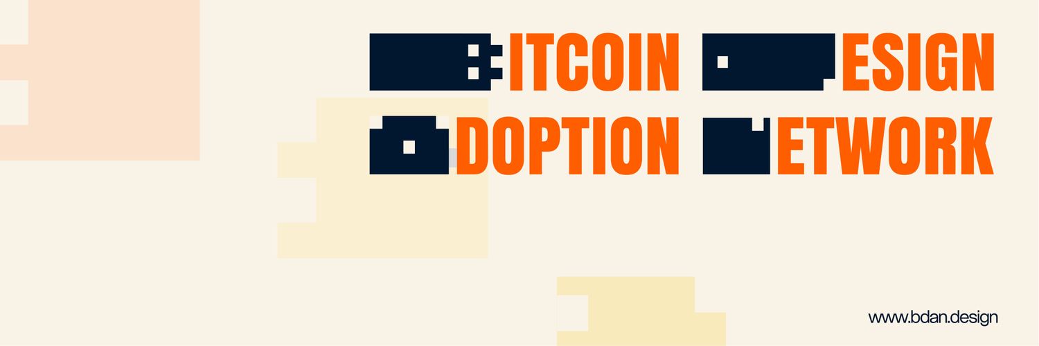 Bitcoin Design Adoption Network banner