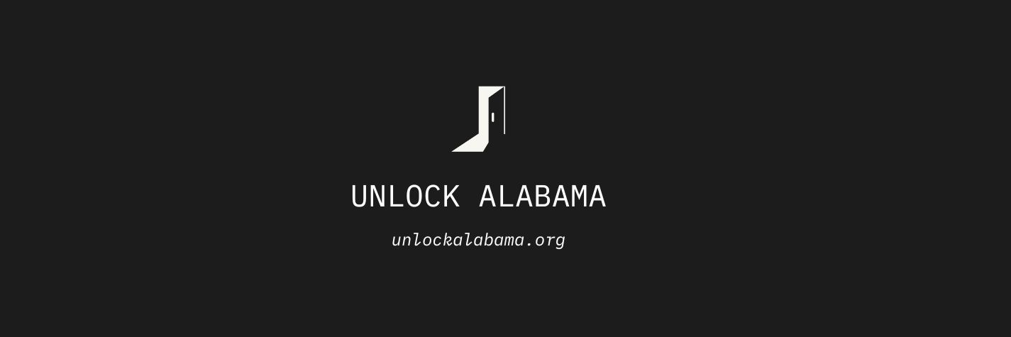 Unlock Alabama banner