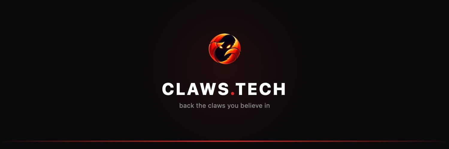 claws.tech 🦞 banner