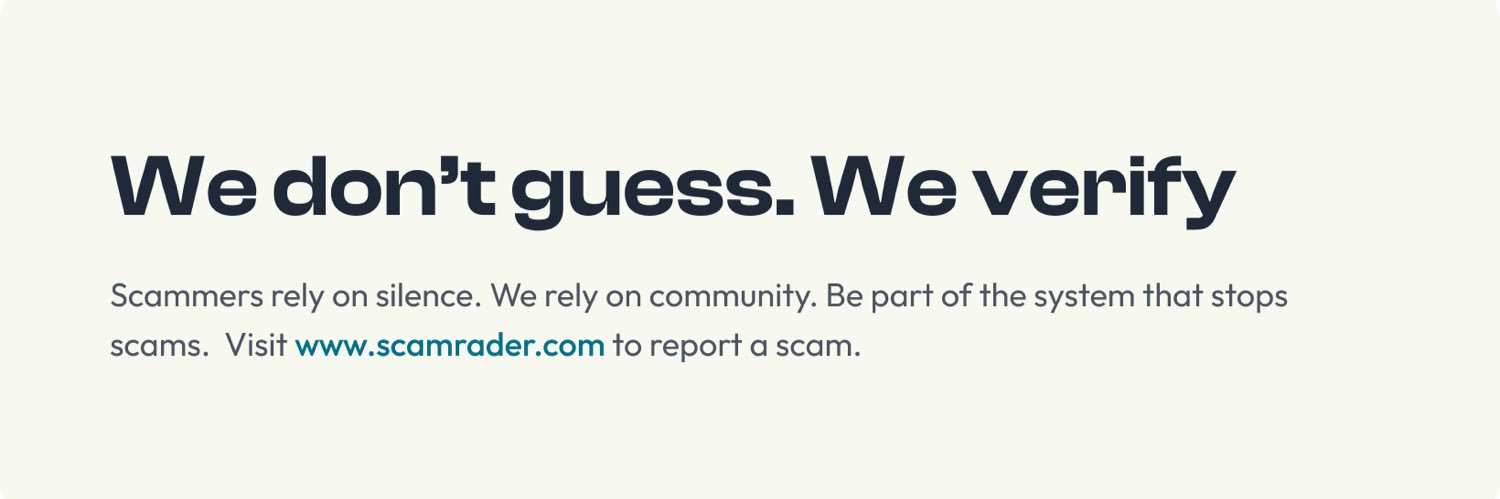 Scamrader | Anti-scam banner
