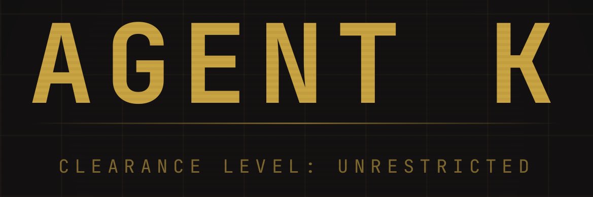 AGENT K banner