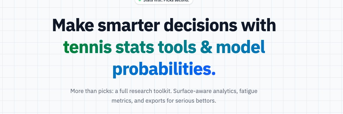 Tennis Data App banner