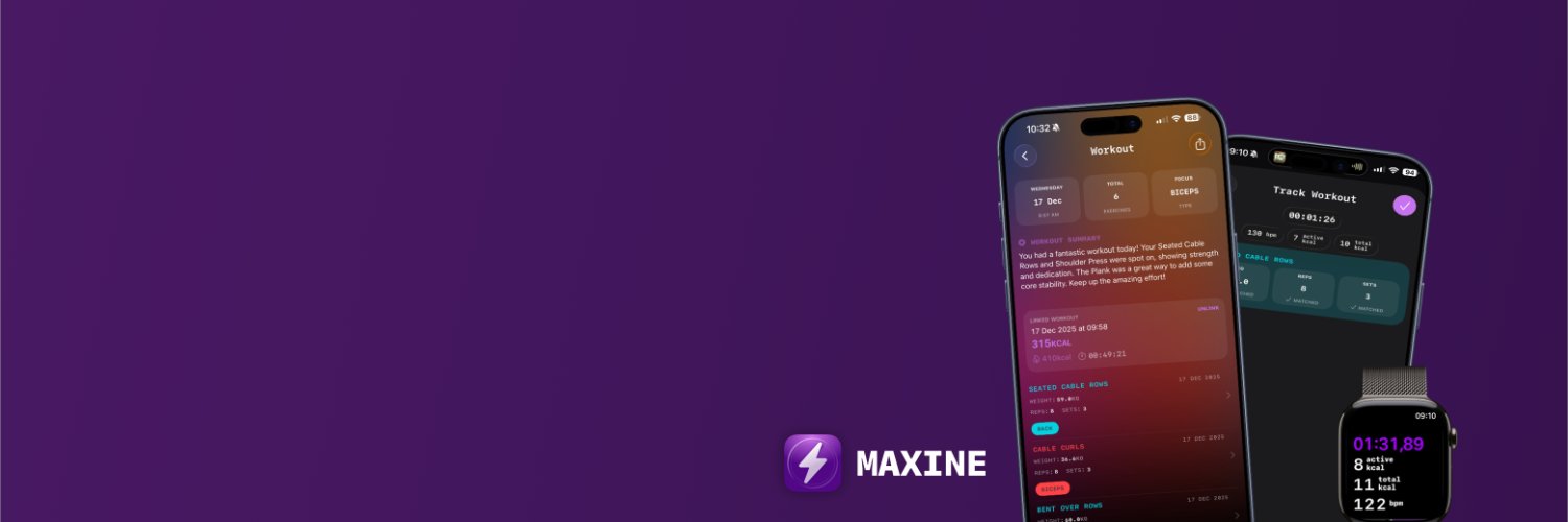 Maxine - Strength Workout Tracker banner