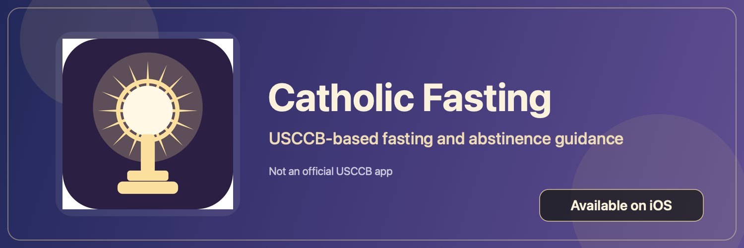 Catholic Fasting App banner