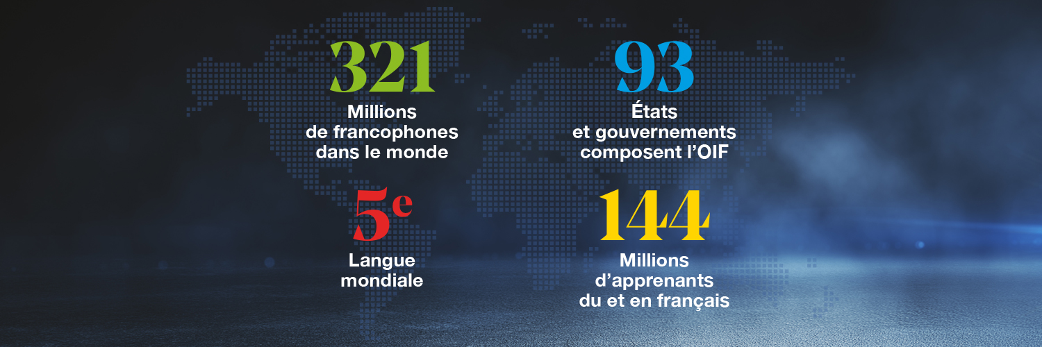 La Francophonie's banner