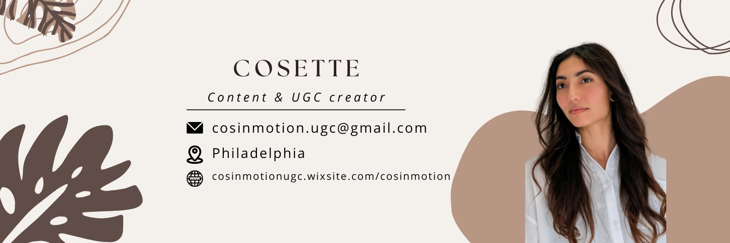 Cosette | UGC Creator banner