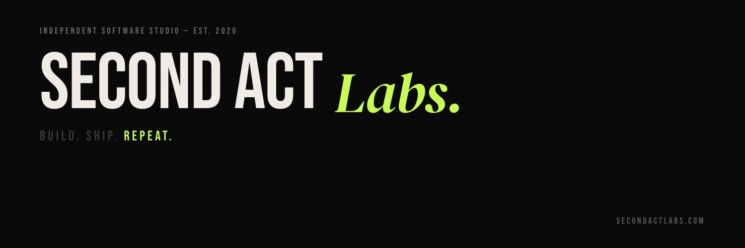 Second Act Builder banner