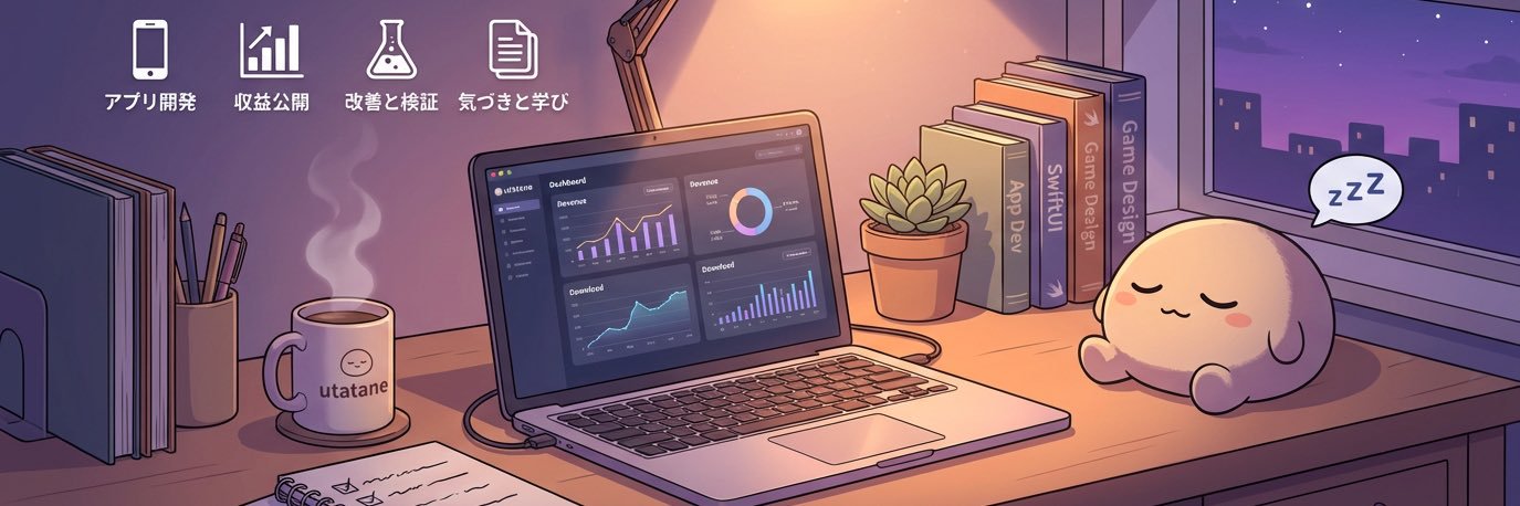うたたね😴個人開発者｜収益化研究 banner