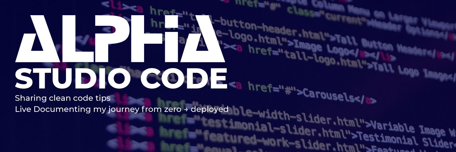 ALPHA STUDIO CODE banner