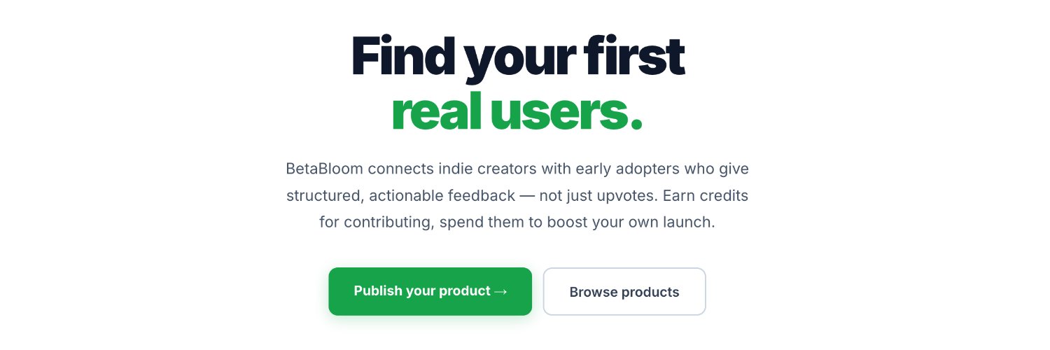 BetaBloom | Find your first users banner