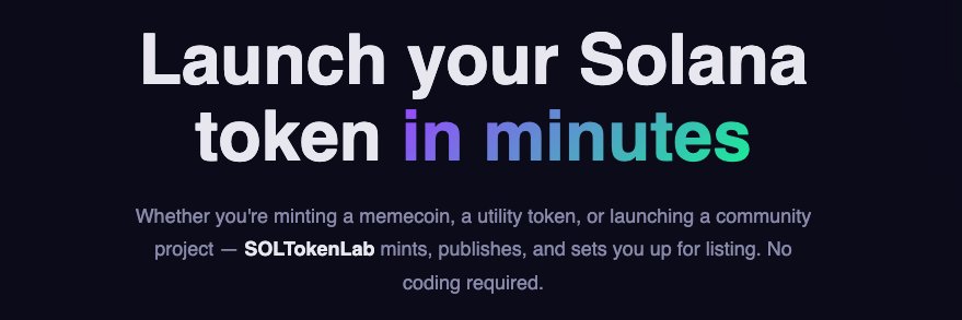 SOLTokenLab banner