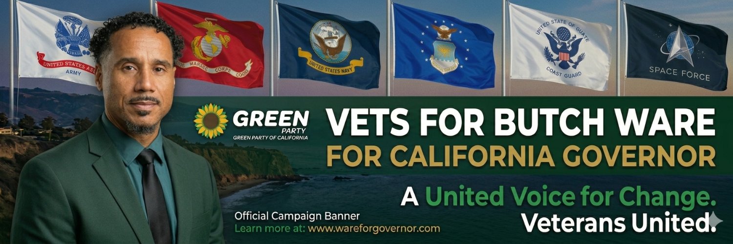 Vets for Butch Ware for CA Governor. banner