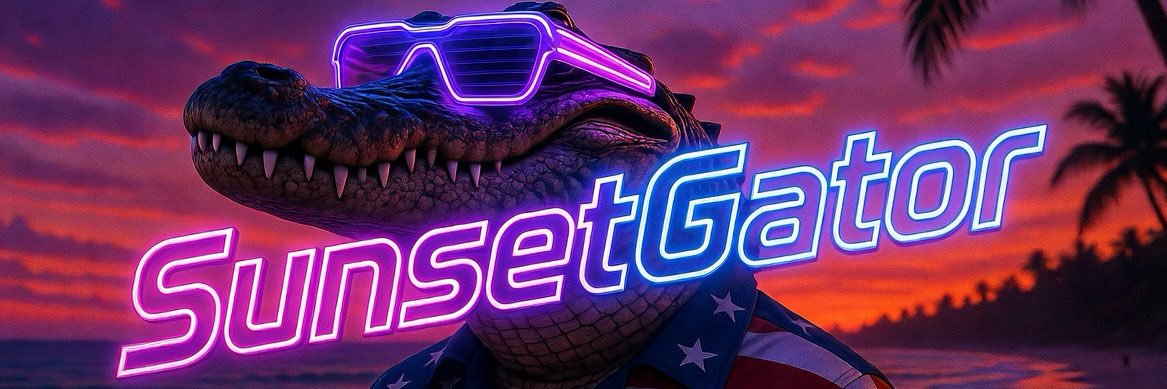 Sunset Gator banner
