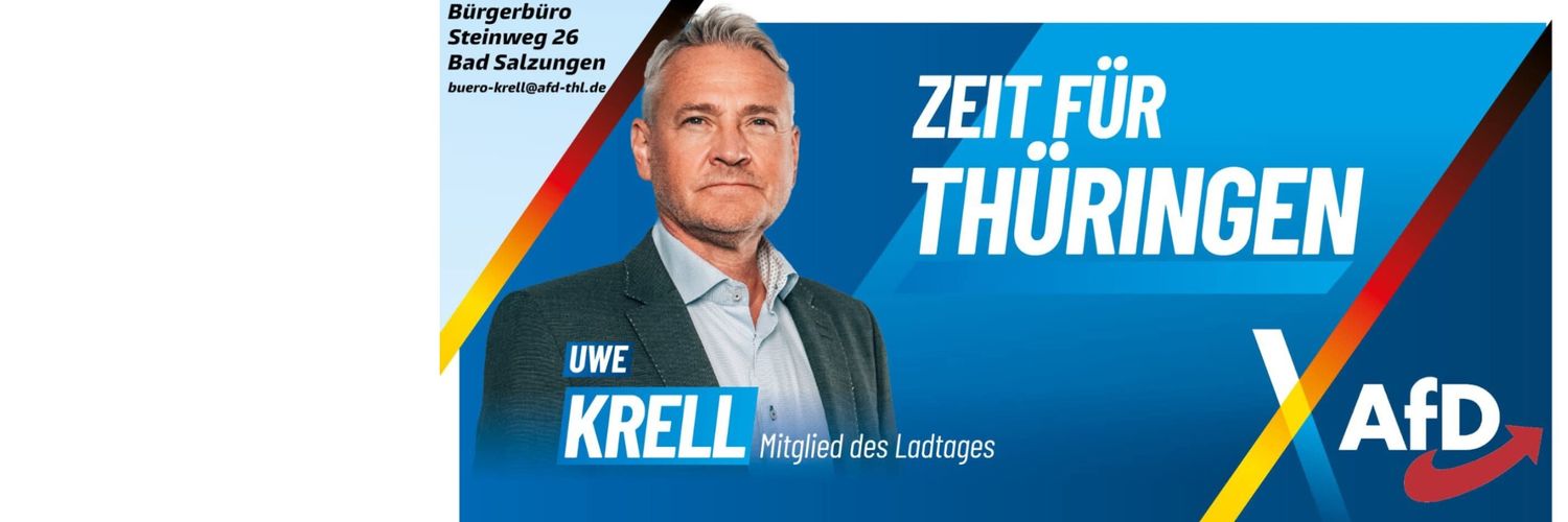 Uwe Krell AfD banner