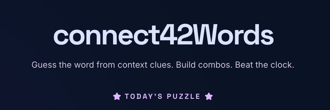 Connect42words banner