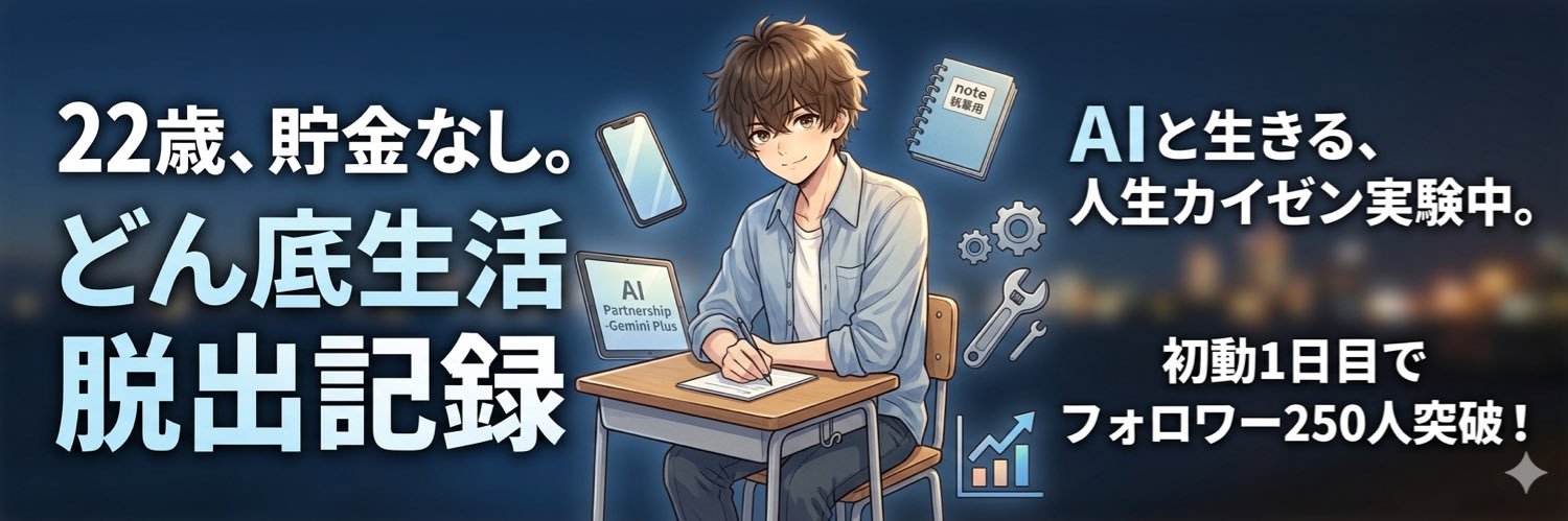 かい｜AI逆転ログ📝X開設2日で0→1 banner