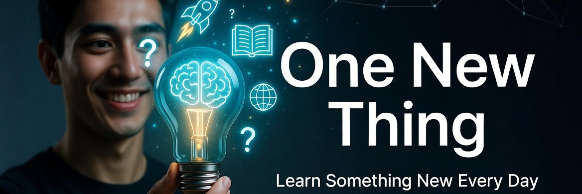 One New Thing banner